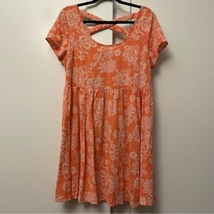 Torrid Peach Floral Dress